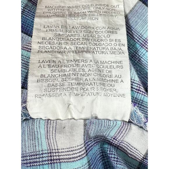 Wrangler Mens 20X Competition Advanced Comfort Size XL Blue Plaid Pearl Snap - Picture 5 of 8